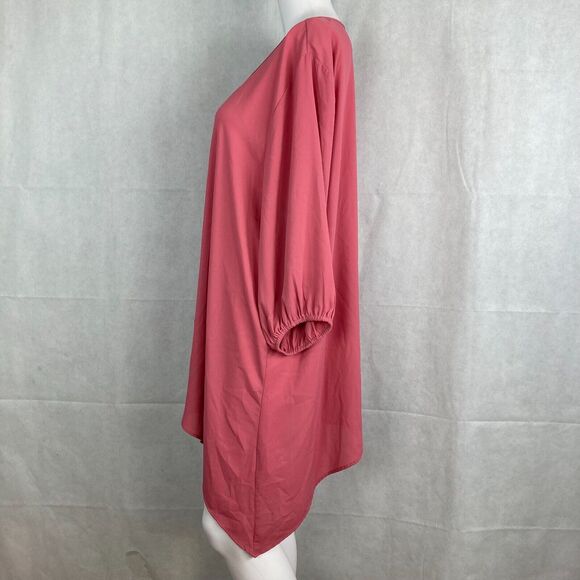 Karen Kane Shirt Womens Sz 2X Pink Flowy Stretch Asymmetrical Pullover Tunic Top - Picture 3 of 9